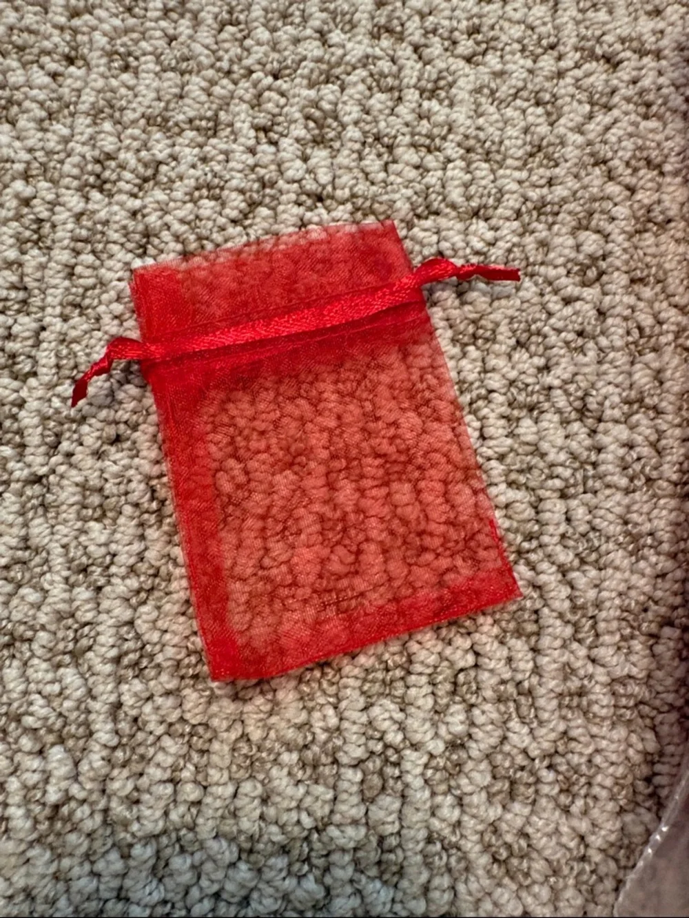 Red Organza Drawstring Gift Bags (90 pieces)